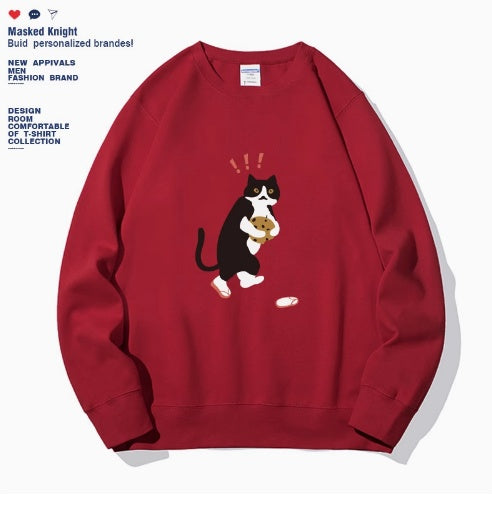 Sarah Express Women's Solid Color Graphic Print Hoodie Long Sleeve Casual Fall Winter Sweatshirt