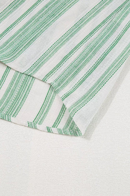 Sarah Express Women's Breathable Gauze Half Button Short Sleeve Casual Blouse