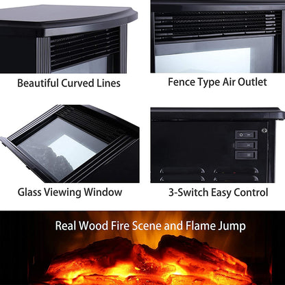 Sarah Express Electric Fireplace Heater LED Flame Effect Stove Remote Control 1000W