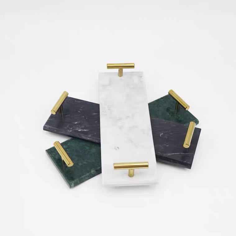 Sarah Express Nordic Marble Tray - Luxury Jewelry & Dessert Organizer Plate