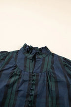 Sarah Express Women's Puff Sleeve Frilled Trim Elegant Blouse