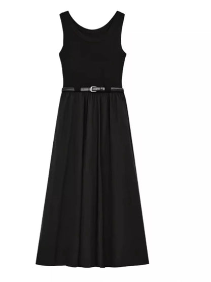 Sarah Express Women's Round Neck Sleeveless Midi Dress