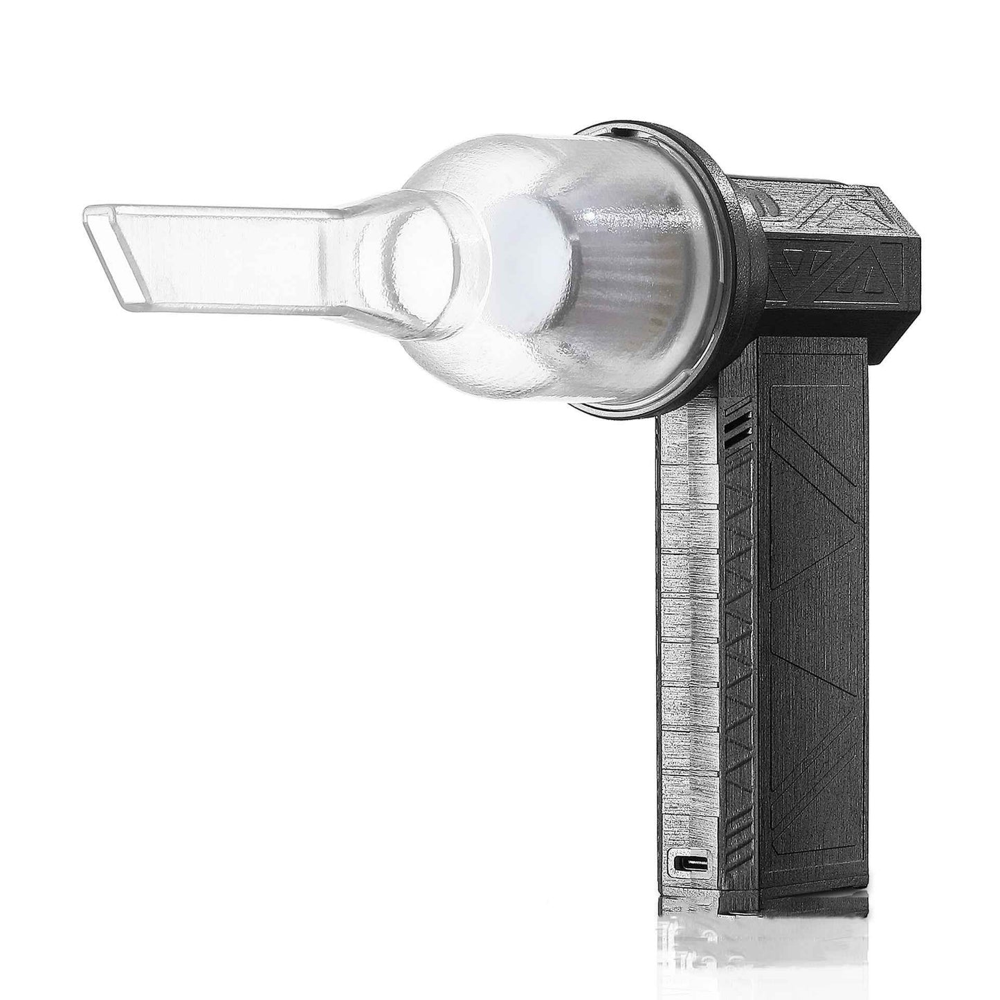 Sarah Express High Power Cordless Air Duster Blower - 110,000 RPM Brushless Motor Jet Fan for Electronics, Car & Home Cleaning Iron Gray Fan With Vacuum Cleaner Kit