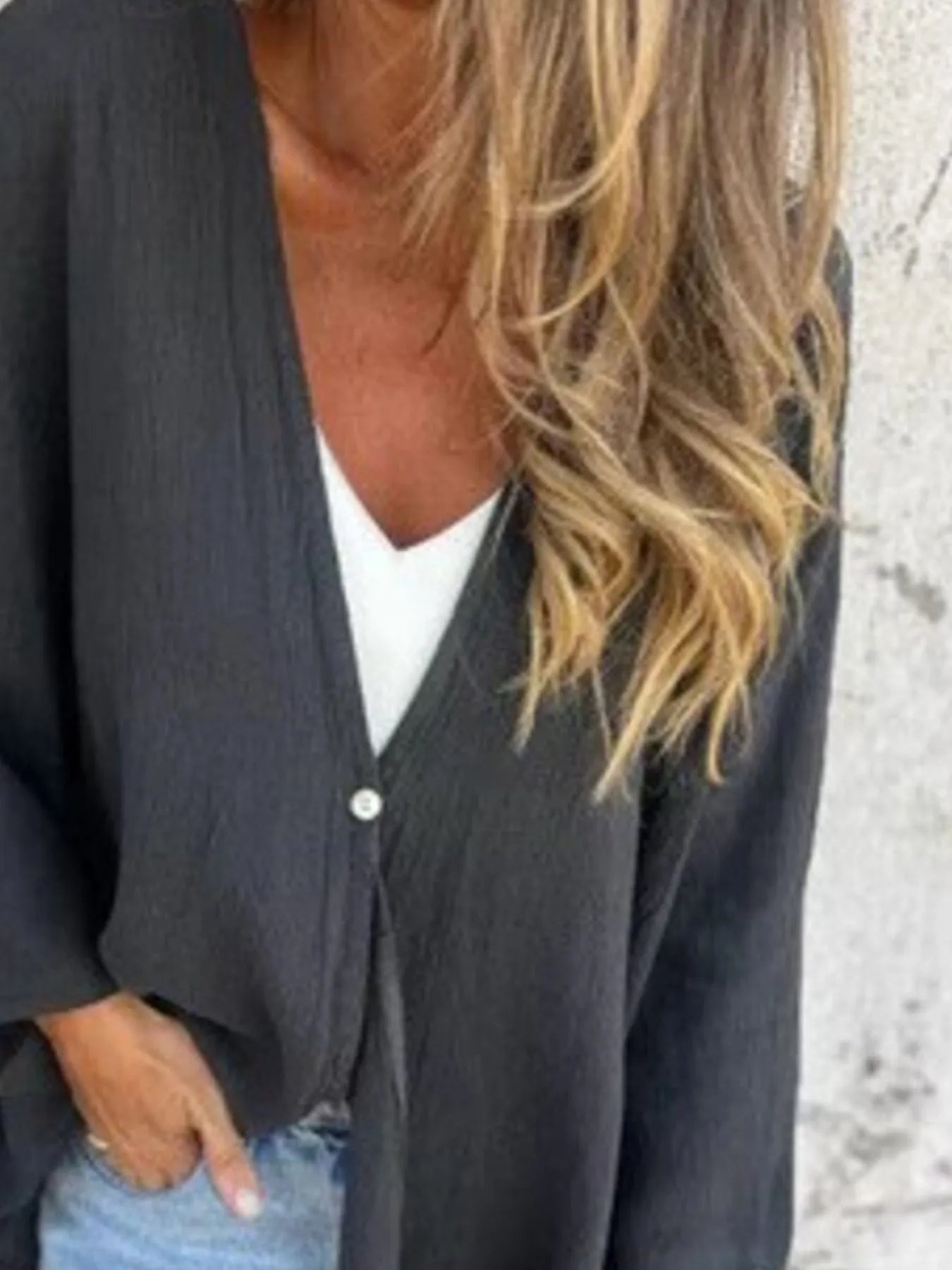 Sarah Express Women's Oversized Button-Up Cardigan - Plus Size Cozy Knit Sweater