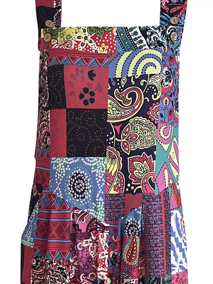 Sarah Express Women's Plus Size Printed Wide Leg Jumpsuit