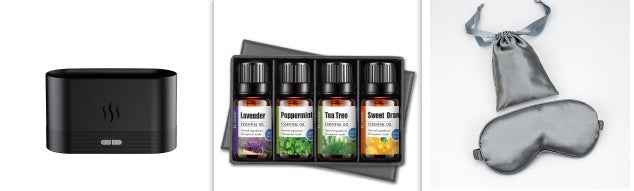 Sarah Express Flame Effect Aroma Diffuser Humidifier with LED Light - Ultrasonic Essential Oil Diffuser for Home Office Spa Yoga Set2 USB plug in version