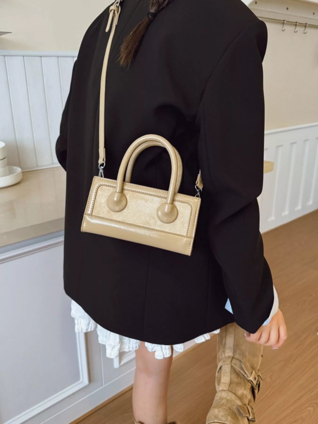 Sarah Express Women's Top Handle Crossbody Bag Khaki One Size