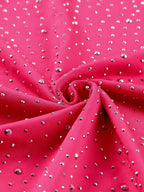 Sarah Express Women's Rhinestone Round Neck Long Sleeve Bodysuit