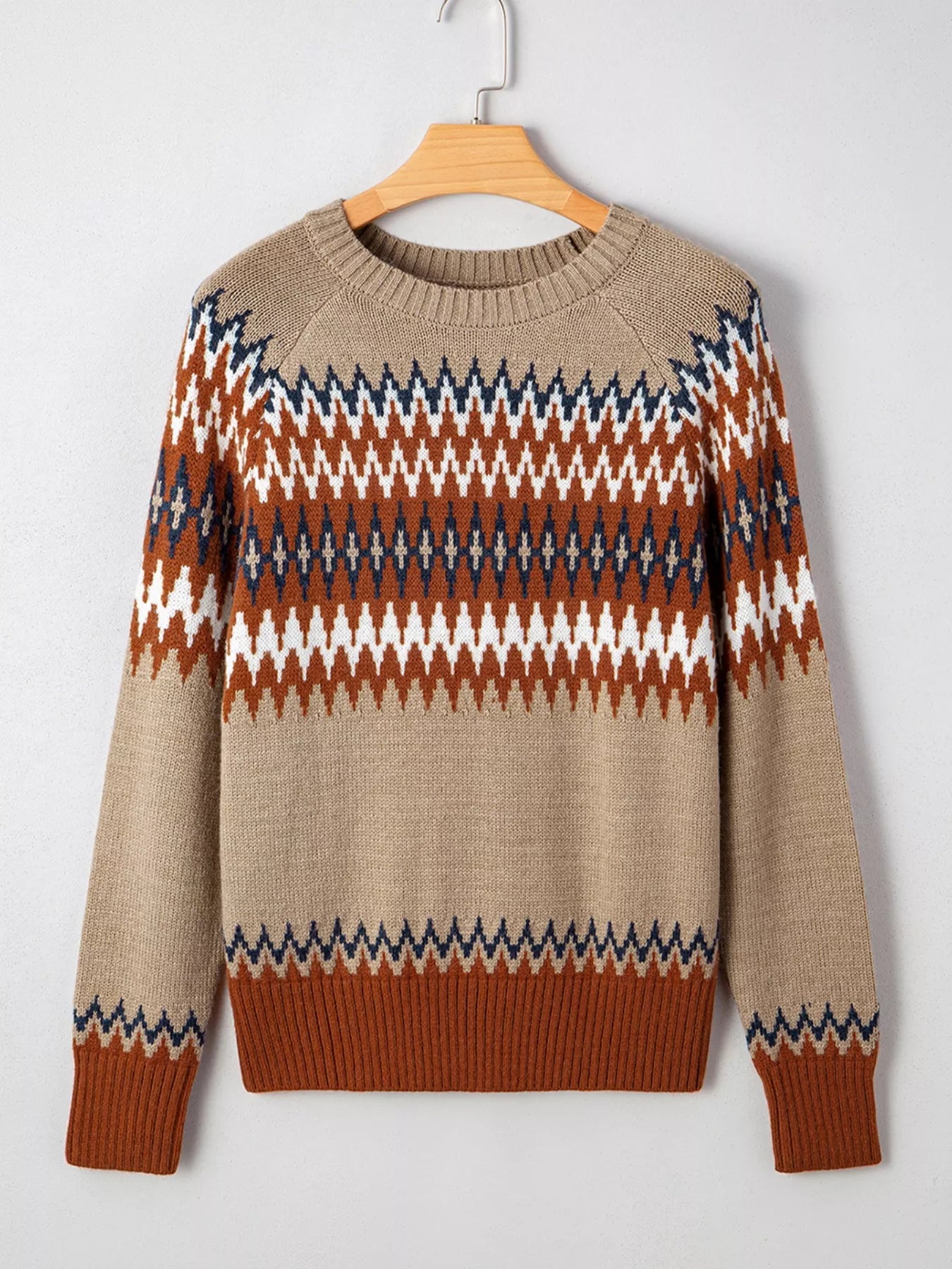 Sarah Express Women's Color Block Crew Neck Sweater