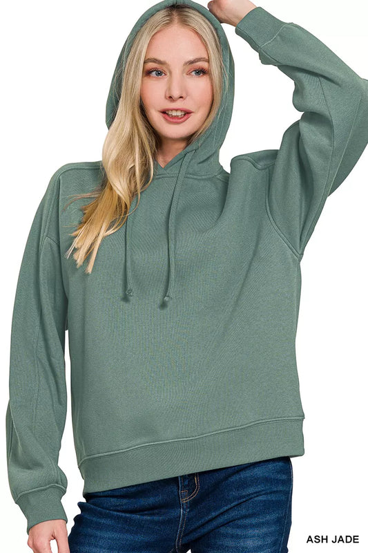 Sarah Express Women's Drawstring Relaxed Fit Fleece Hoodie