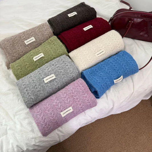 Sarah Express Textured Knit Winter Scarf - Warm Cozy Long Scarf for Women