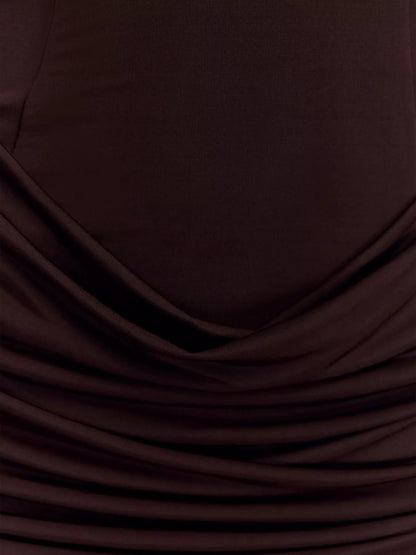 Sarah Express Women's Asymmetrical One-Shoulder Ruched Mini Dress