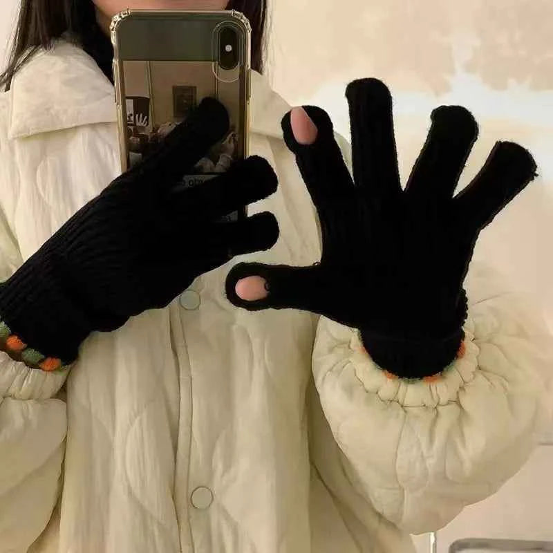 Fingerless Knitted Gloves