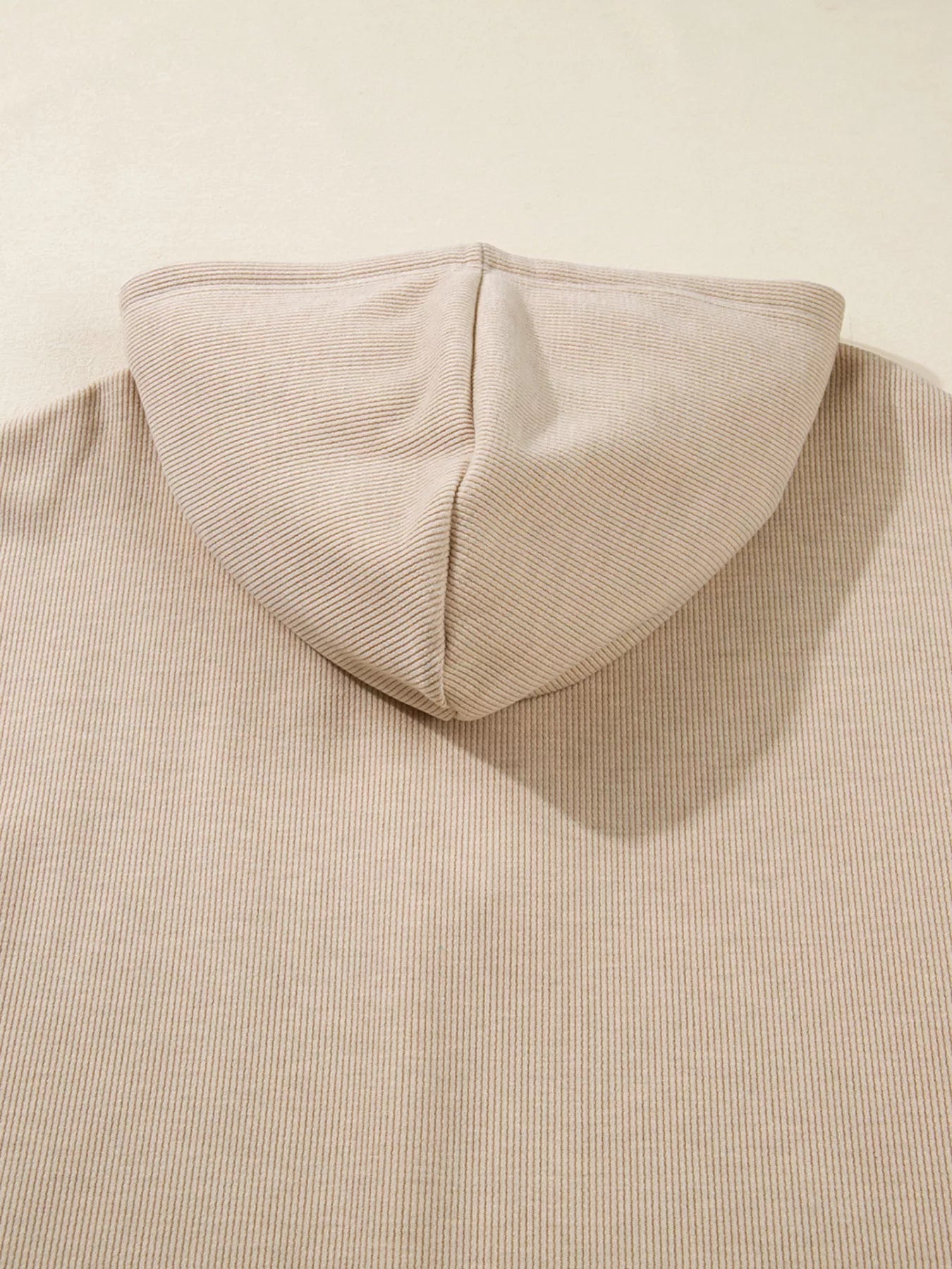 Sarah Express Women's Lace Drawstring Hoodie and High Waist Pants Corduroy Suit