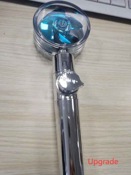 Sarah Express Turbo Propeller Shower Head - 360° High Pressure Water Saving Rainfall Showerhead Blue upgrade