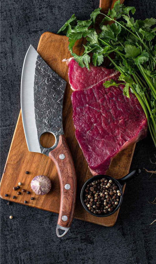 Sarah Express Premium Forged Kitchen Knife - 4CR13MOV Molybdenum Vanadium Steel Chef Knife with Rosewood Handle