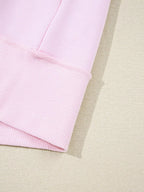 Sarah Express Women's Exposed Seam Color Block Striped Patchwork Loose Henley Sweatshirt