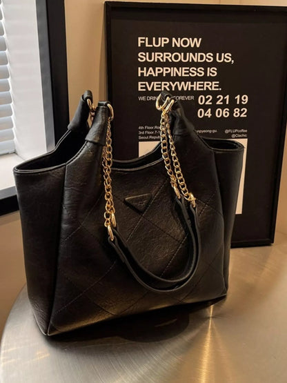 Sarah Express Women's Large PU Leather Shoulder Bag - Chic Crossbody Handbag