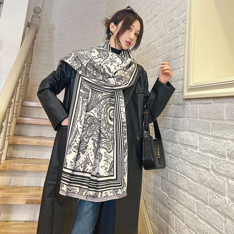 Sarah Express Women's Oversized Imitation Cashmere Winter Scarf Warm Wrap
