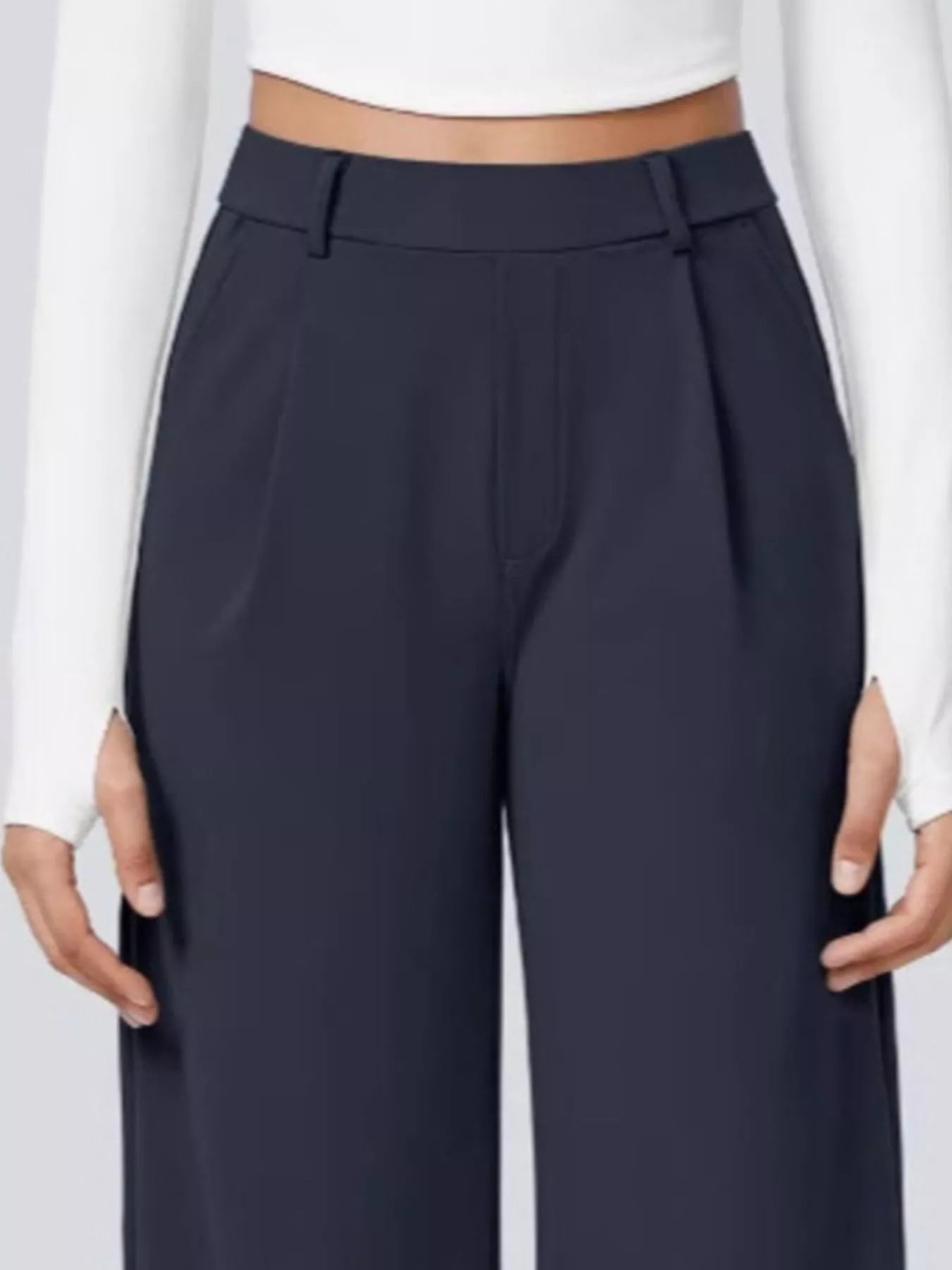 Sarah Express Women's Wide Leg Pants with Pockets