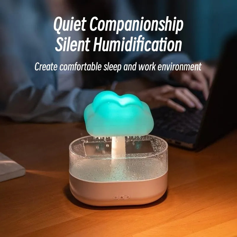 Sarah Express Rain Cloud Humidifier Night Light with LED & Sound - Essential Oil Diffuser Aromatherapy