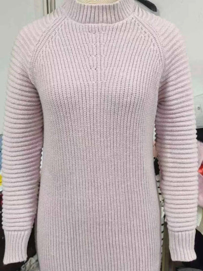 Sarah Express Women's Turtleneck Sweater Dress - Raglan Sleeve Knit Dress Plus Size