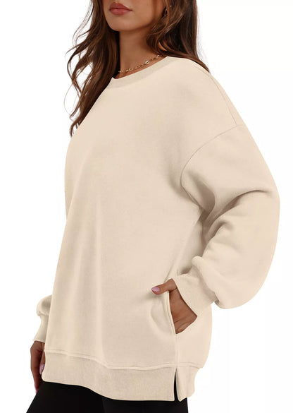 Sarah Express Women's Casual Solid Color Long Sleeve Sweatshirt