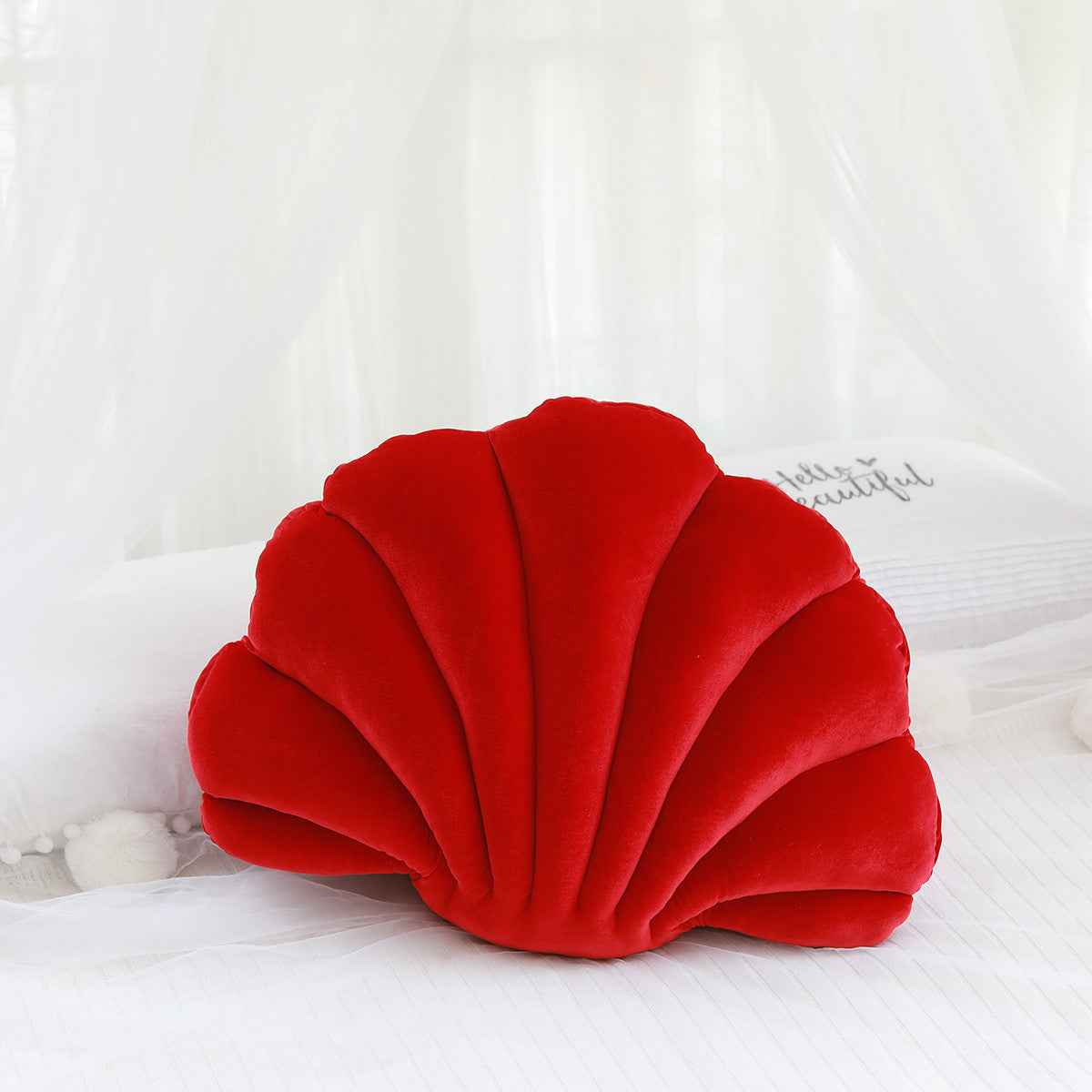 Sarah Express Shell Pillow Cushion - Plush Decorative Throw Pillow for Sofa Bed Home Decor