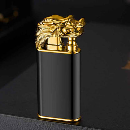 Sarah Express Blue Flame Metal Lighter - Windproof Butane Lighter with Dolphin Dragon Design Business black faucet 1PCS