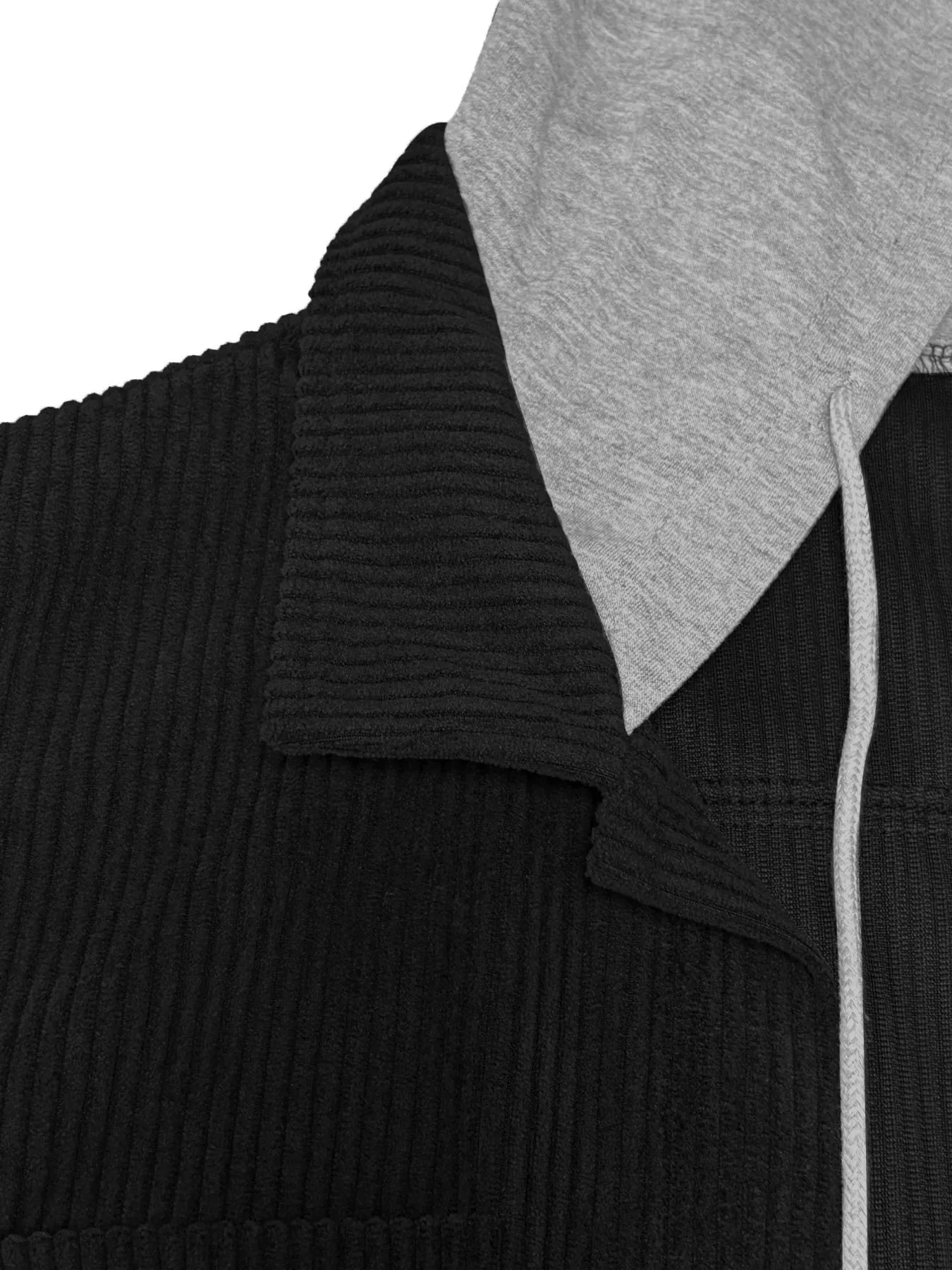 Sarah Express Women's Plus Size Corduroy Hooded Jacket with Pockets