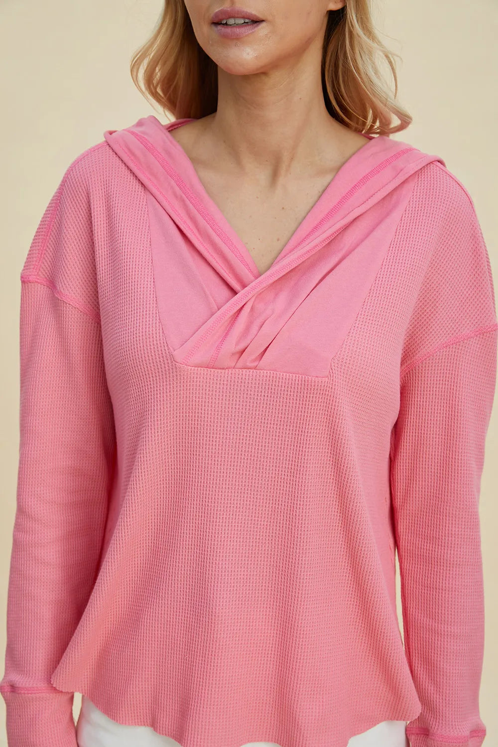 Sarah Express Women’s Plus Size High-Low Drop Shoulder Hoodie
