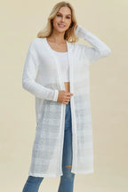Sarah Express Women’s Plus Size Open Front Longline Cardigan Sweater
