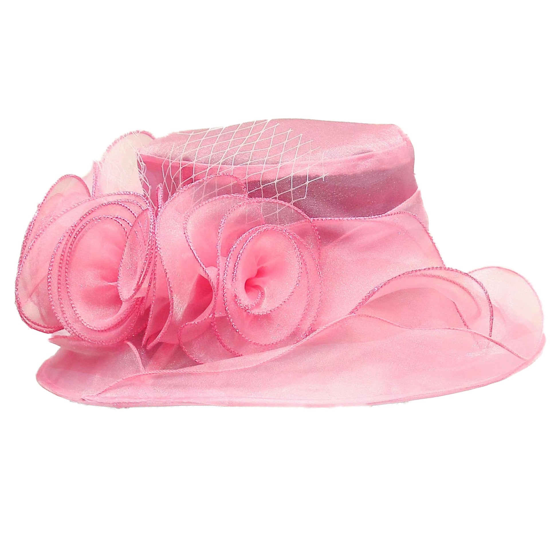 Sarah Express Women's Mesh Organza Bowler Sun Hat Breathable Foldable