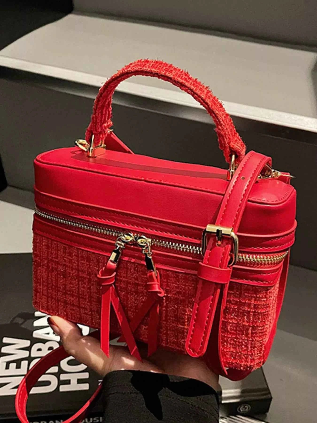 Boxy Top Handle Crossbody Bag