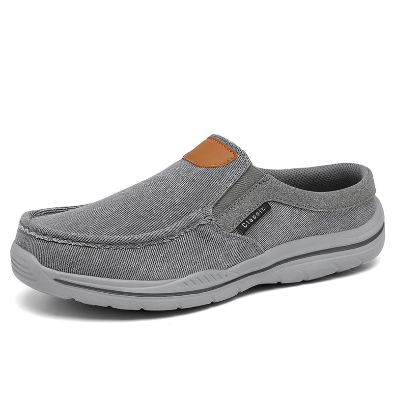 Sarah Express Plus-size Casual Lightweight Slip-on Mules For Outdoor Wear 8819 Gray