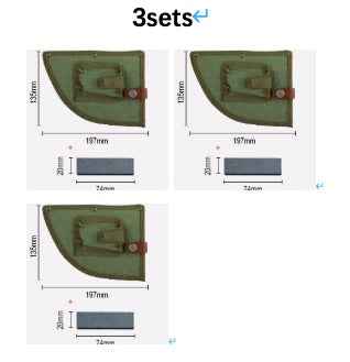 Sarah Express Premium Hand-Forged Stainless Steel Chef's Cleaver - Professional Kitchen Knife Sheath stone 3 sets