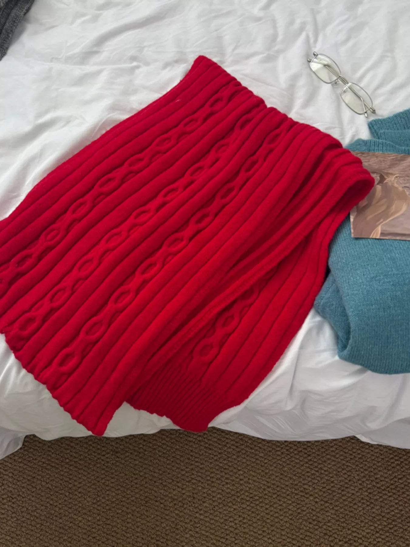 Sarah Express Women's Textured Knit Winter Scarf - Cozy Warm Infinity Scarf