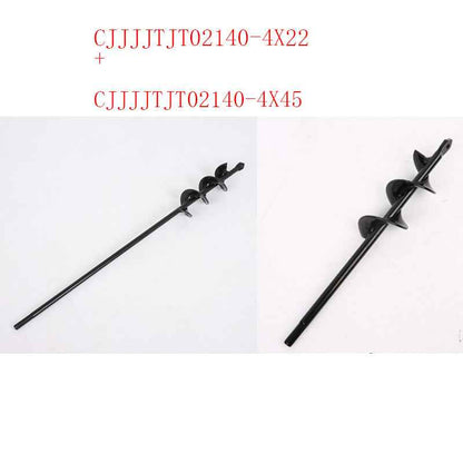 Sarah Express Garden Auger Drill Bit for Planting - Steel Earth Auger Spiral Hole Digger Tool 4X22 and 4X45