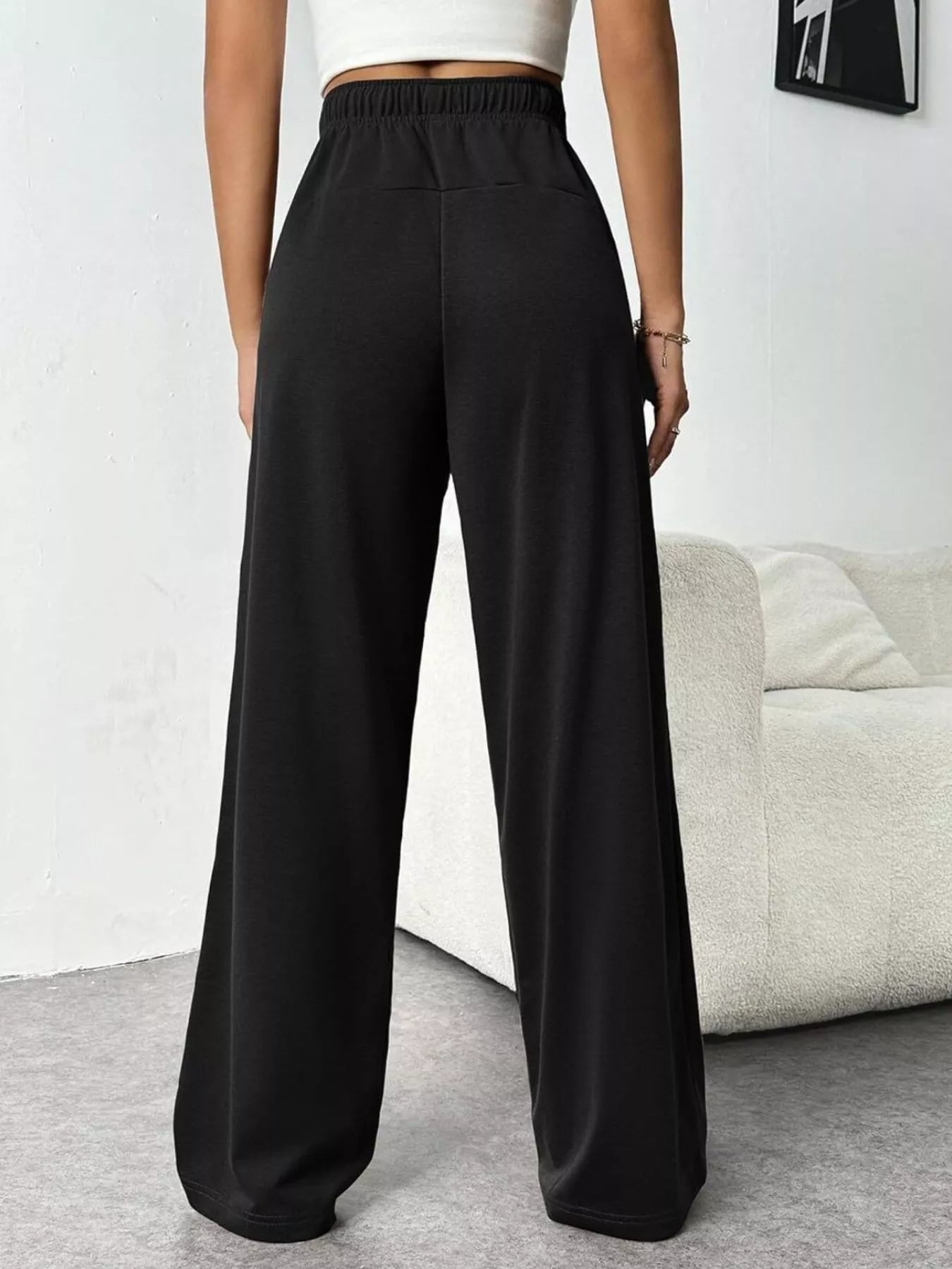 Trendsi Women's Drawstring Wide Leg Pants