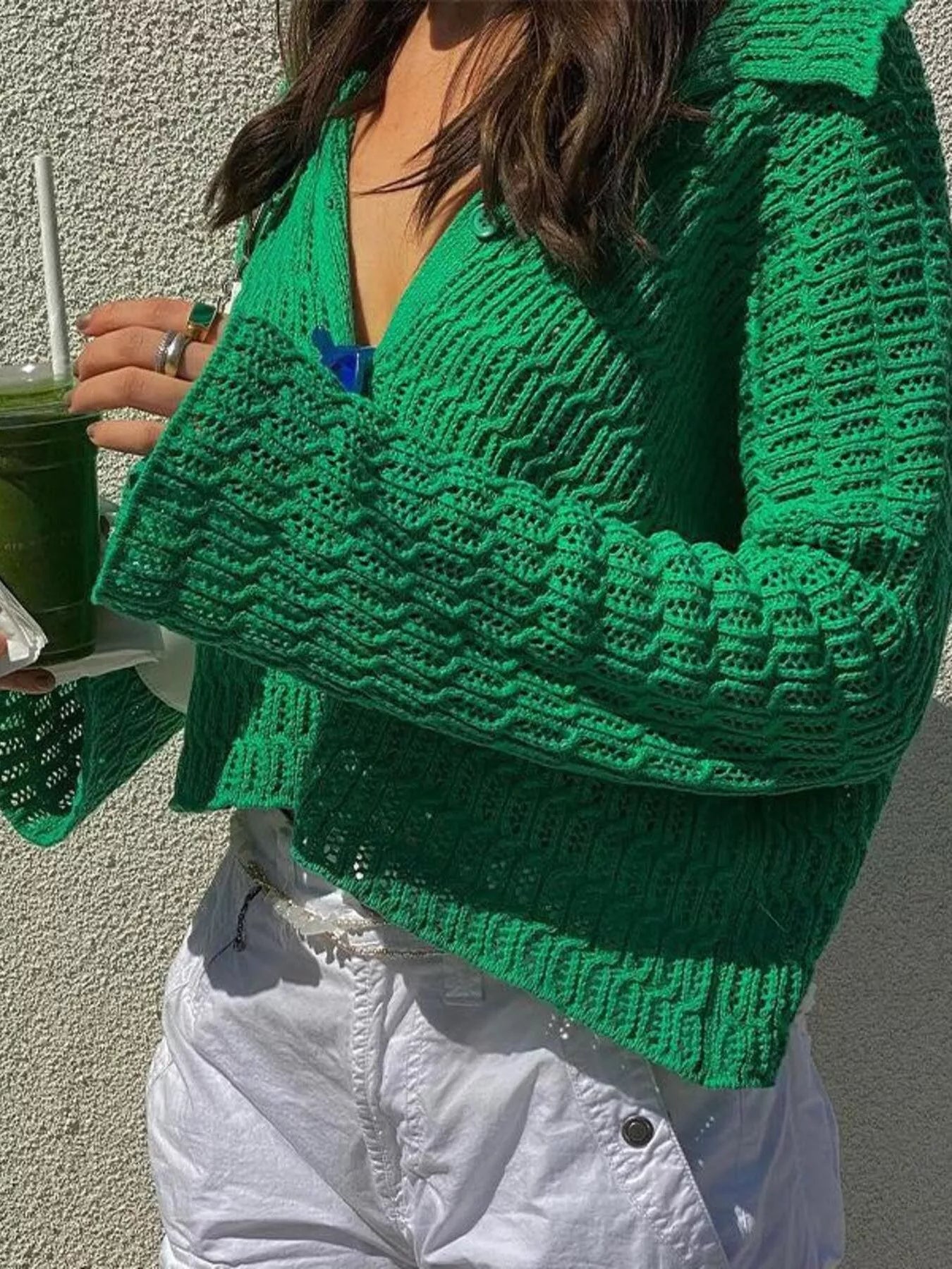 Sarah Express Women's Knit Button-Down Cardigan