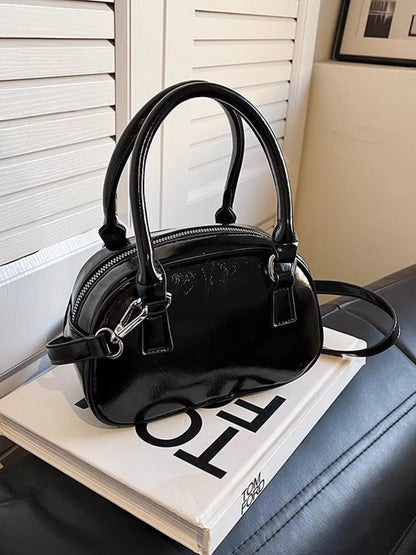 Sarah Express Women's Mini Top Handle Crossbody Bag - PU Leather Black ONESIZE