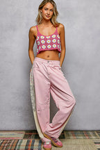 Trendsi POL Floral Pattern Crochet Cropped Cami with Scalloped Edge