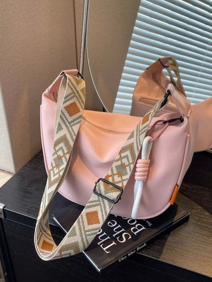 Sarah Express Women's Woven Strap Crossbody Bag Pink ONESIZE