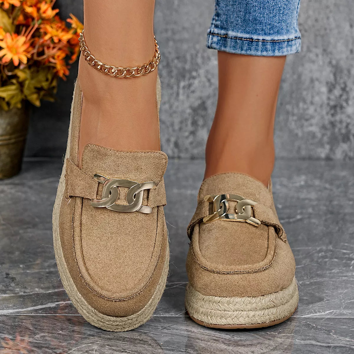 Sarah Express Women's Round Toe Platform Slip-On Shoes