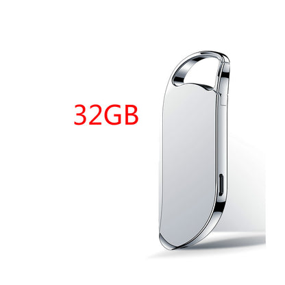 Sarah Express Digital Voice Recorder Keychain - Voice Activated Recording Device with MP3 Player Sliver 32GB