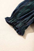 Sarah Express Women's Puff Sleeve Frilled Trim Elegant Blouse