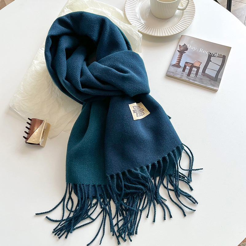 Sarah Express Women's Double-Sided Cashmere-Feel Scarf Winter Warm Oversized Wrap Fall Winter Casual
