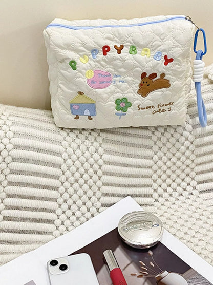 Sarah Express Women's Cartoon Embroidered Quilted Clutch