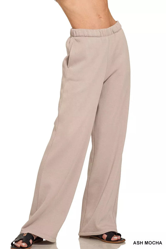Sarah Express Women's Fleece Sweatpants with Pockets ASH MOCHA