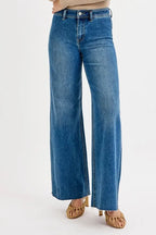 Sarah Express Women’s High-Waisted Wide Leg Jeans Casual
